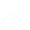 Solar panel and sun icon representing Solar PV installation services.