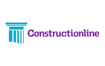 Constructionline logo showcasing professional accreditation for electrical contractors.